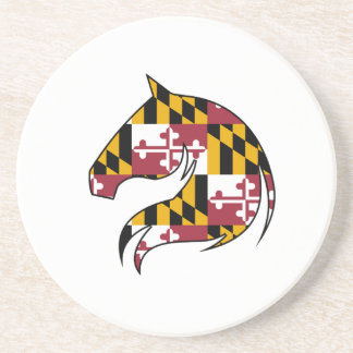 Maryland-Flagge Pferdekopf Papierhalter Getränkeuntersetzer