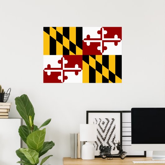Maryland-Flagge Poster (Heimbüro)