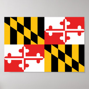 Maryland-Flagge Poster