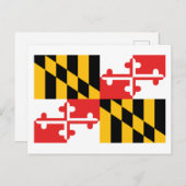 Maryland-Flagge Postkarte (Vorne/Hinten)