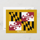 Maryland-Flagge Postkarte (Vorne/Hinten)
