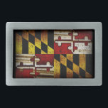 Maryland-Flagge Rechteckige Gürtelschnalle<br><div class="desc">Flagge von Maryland</div>