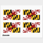 Maryland-Flagge Rechteckiger Aufkleber (Blatt)