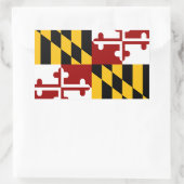 Maryland-Flagge Rechteckiger Aufkleber (Tasche)