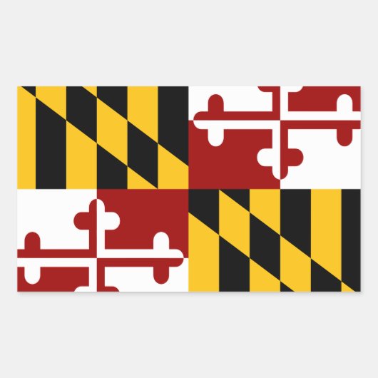 Maryland-Flagge Rechteckiger Aufkleber (Vorderseite)