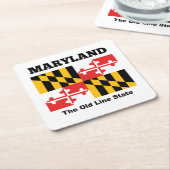Maryland-Flagge Rechteckiger Pappuntersetzer (angewinkelt)