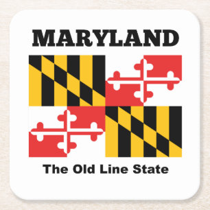 Maryland-Flagge Rechteckiger Pappuntersetzer