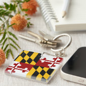 Maryland-Flagge Schlüsselanhänger (Vorderseite rechts)
