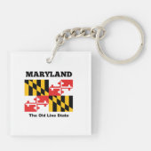 Maryland-Flagge Schlüsselanhänger (Rückseite)