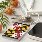 Maryland-Flagge Schlüsselanhänger (Vorderseite rechts)