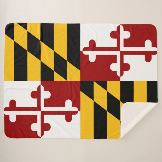 Maryland-Flagge Sherpadecke (Vorderseite (Horizontal))