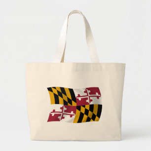Maryland-Flagge-Tragetasche Jumbo Stoffbeutel