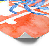 Maryland-Flagge und blaue Krabbe Poster (Ecke)