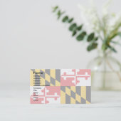Maryland-Flagge Visitenkarte (Stehend Vorderseite)