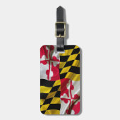 Maryland-Flaggen-Gewebe Gepäckanhänger (Vorderseite vertikal)