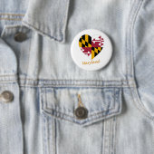 Maryland-Flaggen-Herz Button (Beispiel)