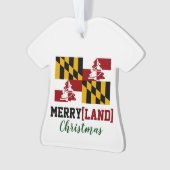 Maryland-Flaggen-humorvolle Ornament (Vorderseite)