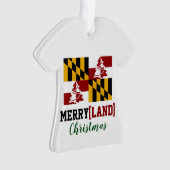 Maryland-Flaggen-humorvolle Ornament (Vorderseite)