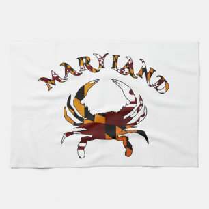 Maryland-Flaggen-Krabbe Handtuch