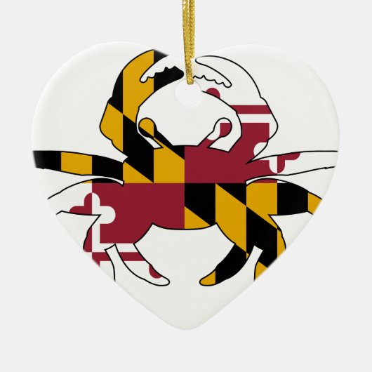 Maryland-Flaggen-Krabbe Keramik Ornament (Vorne)