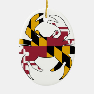 Maryland-Flaggen-Krabbe Keramik Ornament