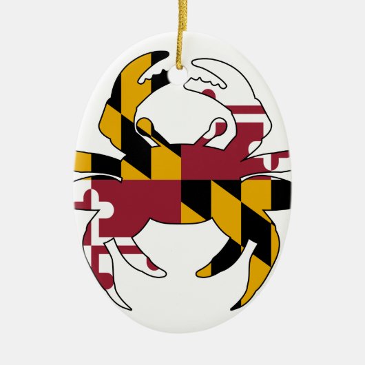 Maryland-Flaggen-Krabbe Keramik Ornament (Vorne)