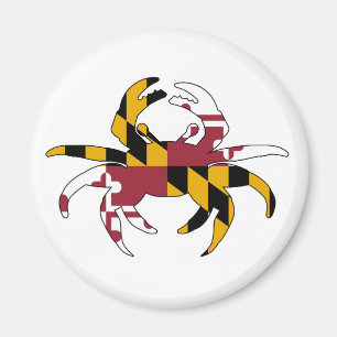 Maryland-Flaggen-Krabbe Magnet