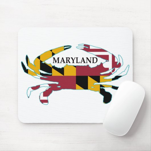 Maryland-Flaggen-Krabbe Mousepad (Mit Mouse)