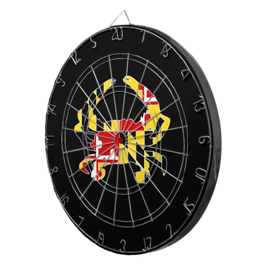 Maryland-Flaggen-KrabbeDartboard Dartscheibe (Vorderseite rechts)