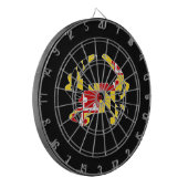 Maryland-Flaggen-KrabbeDartboard Dartscheibe (Vorderseite Links)