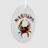 Maryland-Flaggen-Krabben-Verzierung Ornament (Vorderseite)