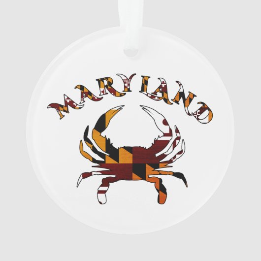 Maryland-Flaggen-Krabben-Verzierung Ornament (Rückseite)