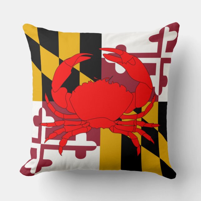 Maryland-Flaggen-Krabbenkissen Kissen (Vorderseite)