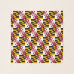 Maryland-Flaggen-Muster abstrakt Schal<br><div class="desc">Dieser mutige und helle Schal kennzeichnet ein abstraktes Muster,  das vom Kastanienbraun,  Gold,  Schwarzweiss-Farben der Maryland-Staatsflagge gemacht wird. Das Muster ist übergroß,  eine mutige Erklärung abzugeben,  und schaut auf allen verfügbaren Schalformen und -größen groß.</div>