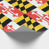 Maryland-Flaggen-Packpapier, 30" x 6' Geschenkpapier (Ecke)