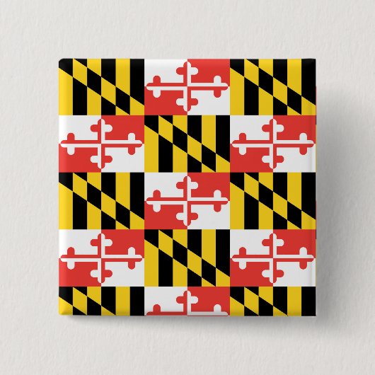 Maryland-Flaggen-Quadrat-Knopf Button (Vorderseite)