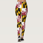 Maryland-Flaggen-Stolz-Leggings-Yoga-Hosen Leggings (Rückseite)