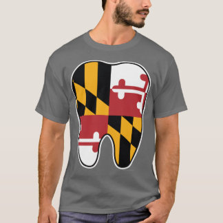 Maryland-Flaggen-Zahn für Zahnärzte T-Shirt