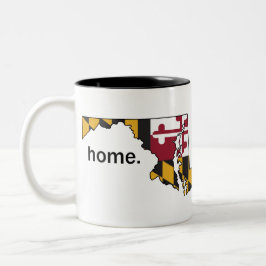 Maryland-Flaggen-Zuhause-Tasse Zweifarbige Tasse