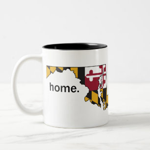 Maryland-Flaggen-Zuhause-Tasse Zweifarbige Tasse