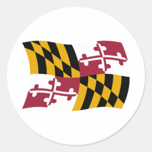 Maryland-Flaggenaufkleber Runder Aufkleber