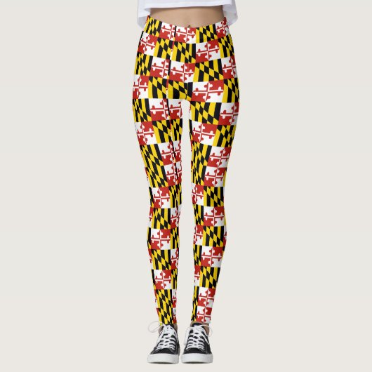Maryland-Flaggenmuster-Leggings Leggings (Vorderseite)