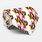 Maryland-Flaggentext Krawatte (Gerollt)