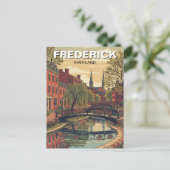 Maryland Frederick Historic District Travel Postkarte (Stehend Vorderseite)