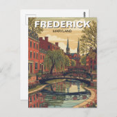 Maryland Frederick Historic District Travel Postkarte (Vorne/Hinten)