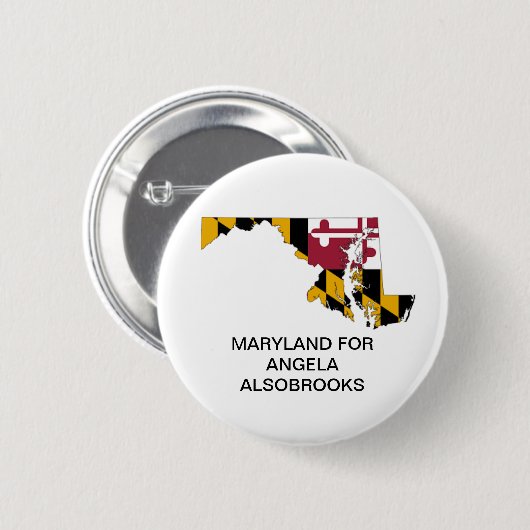 MARYLAND für Angela Alsobrooks SENATE Button (Vorne & Hinten)