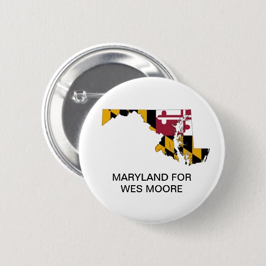 MARYLAND für WES MOORE GOVERNOR-Taste Button (Vorne & Hinten)