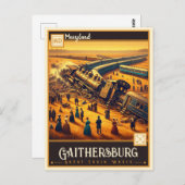 Maryland Gaithersburg | VINTAG Postkarte (Vorne/Hinten)