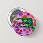 Maryland Geoswag Swags Geocaching Geschenk-Schatz Button (Vorne & Hinten)