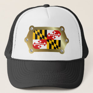 Maryland gerahmt Flag Hat Truckerkappe